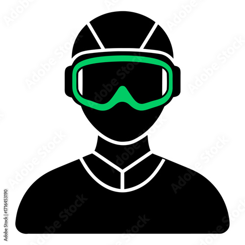 Futuristic vr headset silhouette for immersive virtual reality experiences