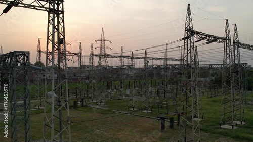 Electricity power grid in a village