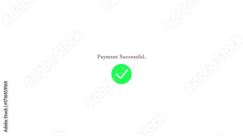 Phone With Text Payment Successful On Green Screen .  Send Money .