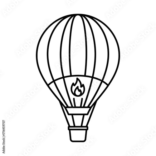 hot air balloon vector illustration