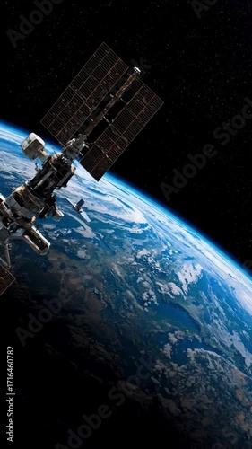 Space Station Orbiting Earth A Stunning View of Our Planet from Above