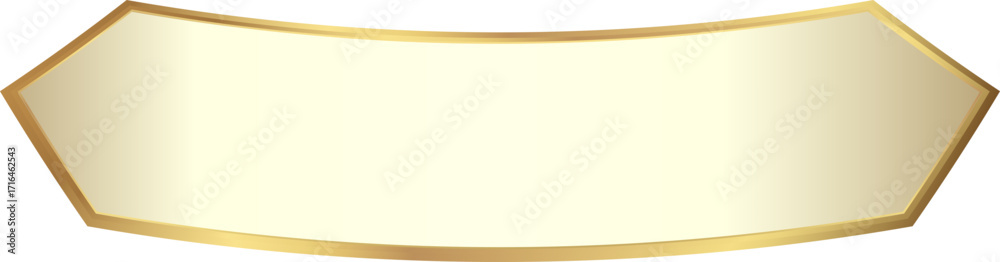 Obraz premium Pointed Edge Gold Banner for Luxury Branding and Premium Packaging