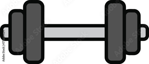 Dumbbell Icon – Fitness, Gym Equipment & Strength Training Symbol