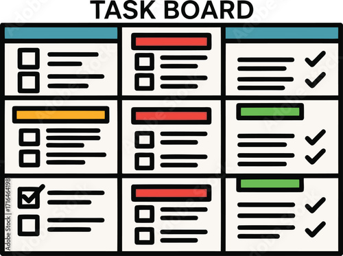 Task Board Icon – Project Management, Workflow & Productivity Planner