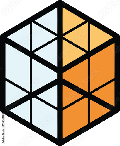3D Cube Icon – Geometric Shape, Abstract Design and Modern Block Illustration