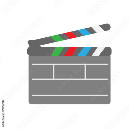 vector clapper board for film shooting, cinema or acting videos