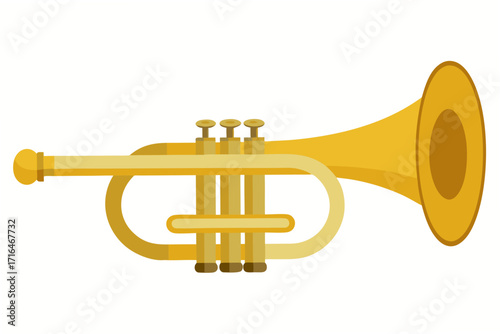 trumpet isolated on white
