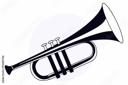 trumpet isolated on white
