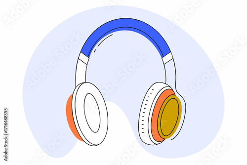 headphones on a white background