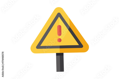 yellow warning sign with exclamation mark