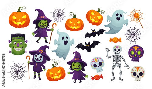 Halloween Characters and Symbols Collection