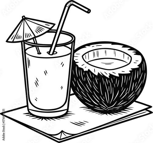 I need to create a single, descriptive sentence for a stock photo, using a specific list of keywords, and keeping it under a certain length The sentence should describe a drink image without using a c