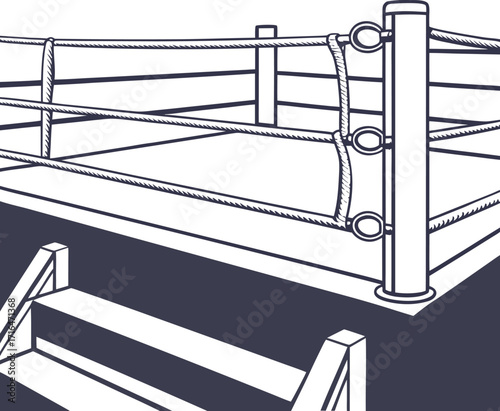 Black and white vector drawing of a construction fence, a paper sketch of a metal barrier