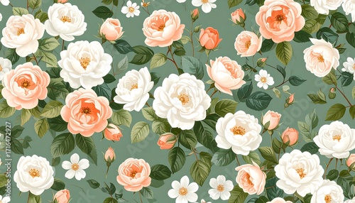 Rose floral pattern