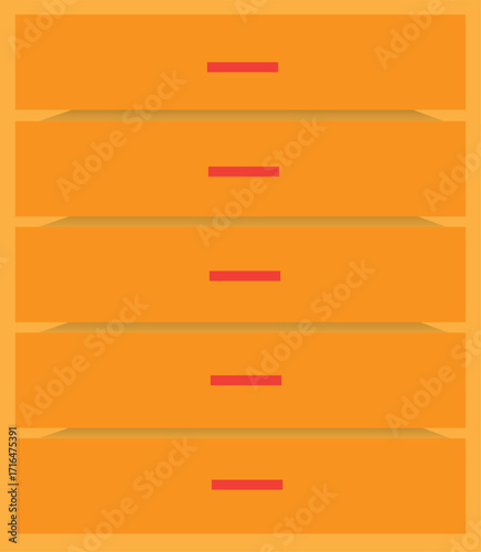 vector illustration of a set of four different colored bars furniture design
