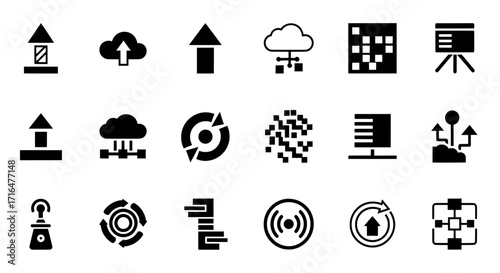 Network and Cloud Computing Icons  A Comprehensive Set of Vector Graphics