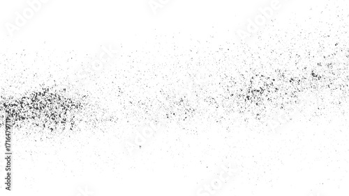 Transparent background dirt splashes and grainy dots grunge texture vector. Dust grain and dirt overlay abstract grunge texture for retro background. 