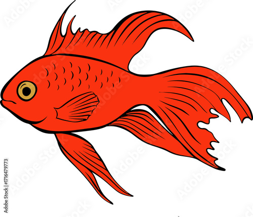 Patterned Cove Butterflyfish Clipart 44