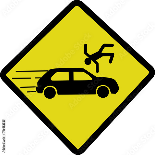 yellow taxi sign