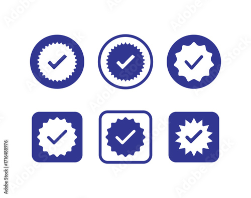  verified badge icon, official profile account sign vector design, check mark icon,,Profile verified, vectod , vector illustration eps 10.