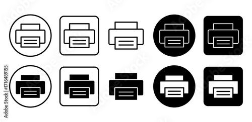 Print vector icon. Printer symbol for paper, documents, office, and hardcopy printing.