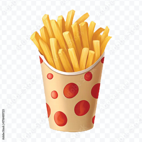 realistic 3d delicious fast food icons (fried chicken,  pizza slice , french fries ) set isolated on transparent background