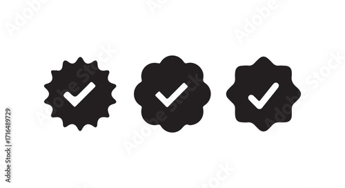  Verification Checkmark for Social Media, gradient verified twitter x, instagram, facebook, approved profile sign, vector illustration eps 10.