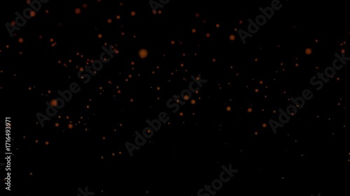 Floating fire flame sparks particles on transparent background video, alpha channel. Realistic fire dust particles moving fast with the wind.Bright glowing fire particles rising fast in a fiery sky wi