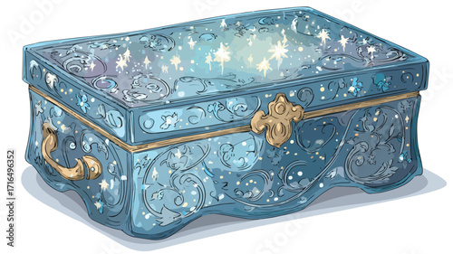 Enchanting Magic Box Vector Illustration for Creative Projects