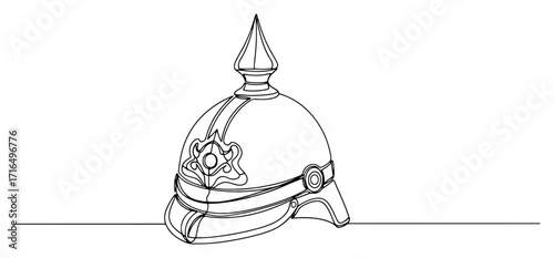 Historical Prussian Pickelhaube a Symbol of the German Empire