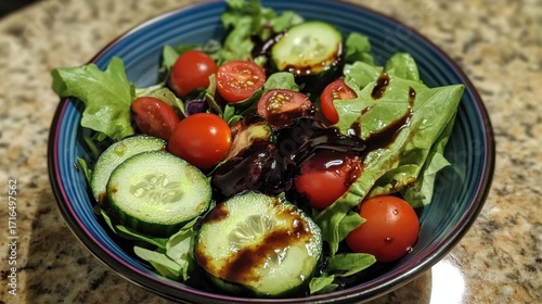 Delicious and Healthy Salad with Fresh Vegetables