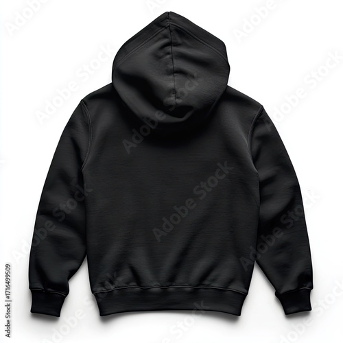Rear view of a black hoodie (1)