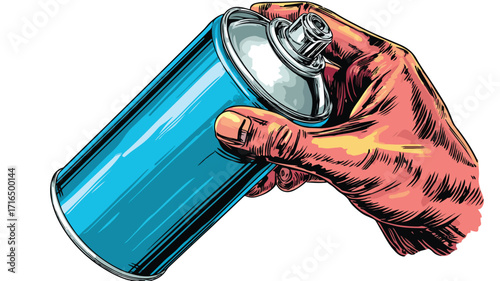 Hand Holding Aerosol Nozzle: Professional Image for Marketing and Design Projects