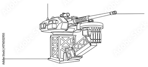 Remote Weapon Station Autocannon Turret