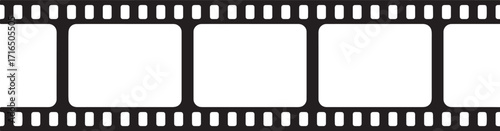 design, film, illustration, strip, vector, with, frames, blank, filmstrip, movie, cinema, photography, video, frame, reel, negative, empty, white, black, border, horizontal, media, production, enterta