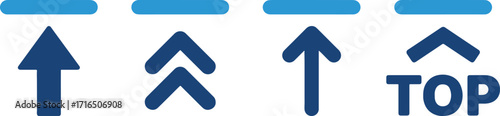 arrow, up arrow, direction, navigation, top, upward, movement, progress, increase, growth, success, go up, pointing, symbol, icon, graphic, design, illustration, set, collection, blue, white backgroun