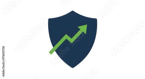 Free Download Icon of shield with growth arrow overlay - GFXLoad