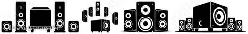 Collection of Audio Speakers and Subwoofers Icon