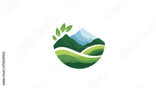 Elegant Nature-Inspired Hill Logo Design for Company Branding