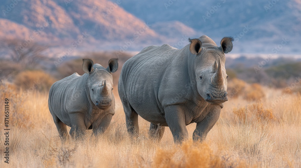 Obraz premium Rhinoceros in the wild