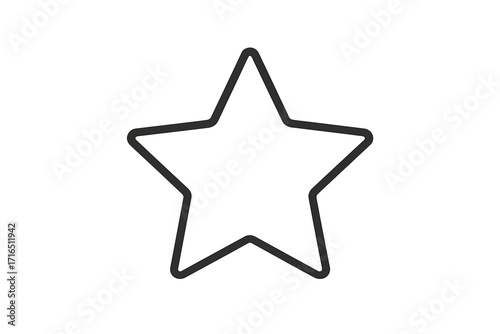 Star icon vector. Simple star outline symbol for rating or favorite. Linear style graphic element. Best quality award sign. Achievement and success concept illustration.