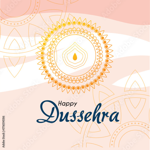 Happy Dussehra vector greetings illustration 