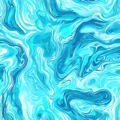 Abstract swirling pattern of light blue and white