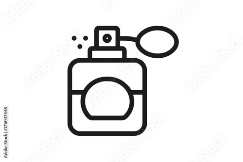 Perfume Bottle Icon Vector Graphic for Design, Websites, Cards, Books, and Articles, Transparent Background, Cosmetic Fragrance Spray Illustration, Beauty Product Symbol