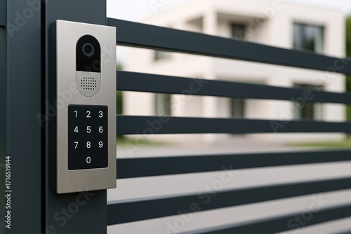Smart video intercom system installing on modern gate