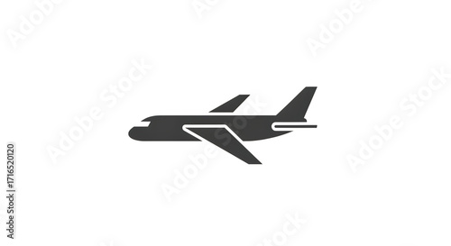Airplane aviation travel flight transportation jet airliner aircraft silhouette vector graphic design transparent background
