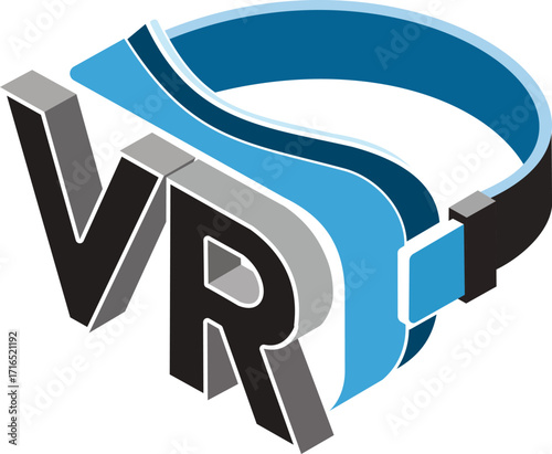 Creative vector illustration of VR glasses showcasing modern technology and virtual experiences