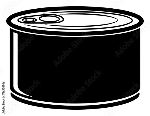 Canned Food Tin Can Silhouette Icon