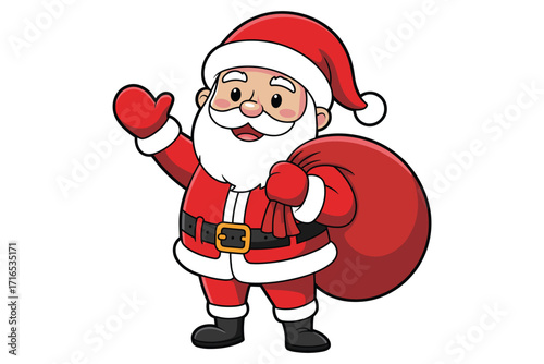 Santa Claus Cartoon Clipart Bundle