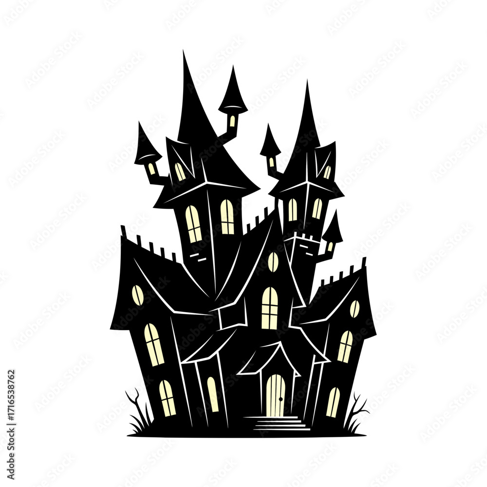 Naklejka premium castle on a white background